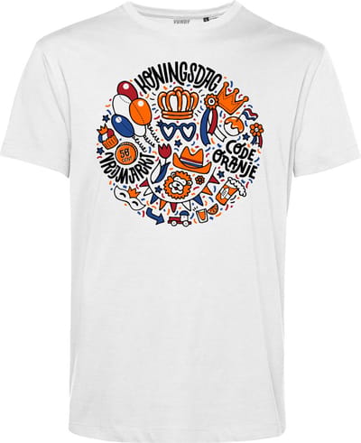 T-shirt Koningsdag Bol | EK 2024 Holland |Oranje Shirt| Koningsdag kleding | Wit | maat XS