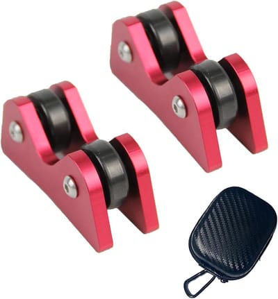 Biljart Keu Checker - Rechtheid Tester - Keu Inspectie - Aluminium Materiaal - 16.8 cm Lengte - Rood