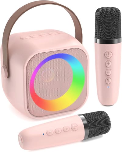 Karaoke-machine voor kinderen met 2 microfoons - Speelgoed en cadeaus voor meisjes van 3 tot 12 jaar