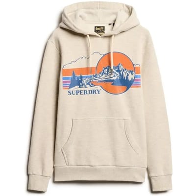 Superdry - Outdoor gestreepte hoodie met afbeelding - Heren - Hoodies