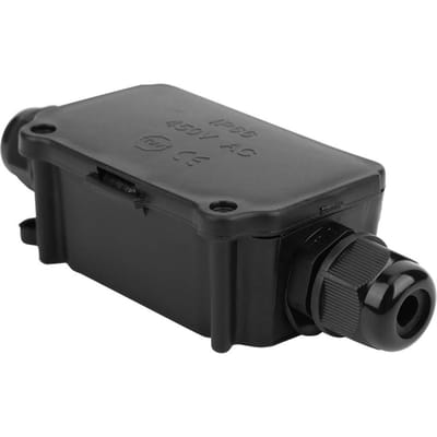 IP66 Waterdichte Aansluitdoos 2-Weg Zwart Stofdichte Distributiekabel Connector Behuizing