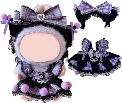 Poppenkleding Set - Kleding voor poppen - Verkleden poppen - Fantasie elf stijl - 17 cm poppen - Paars