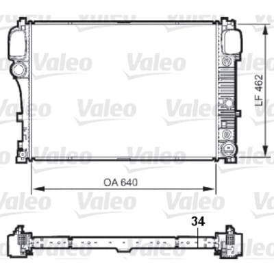 Radiator, motorkoeling VALEO 735298