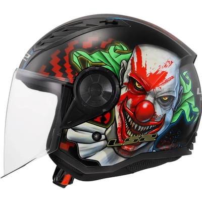 LS2 OF616 Airflow II Happy Dreams Mat Zwart Jethelm - Helm