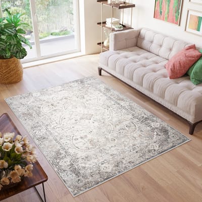 Tapiso Valley Vloerkleed Tapijten Woonkamer Beige Vintage Maat- 120x170