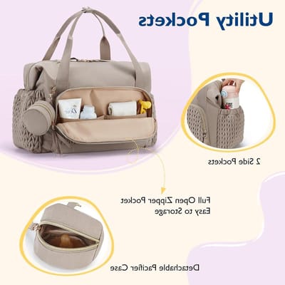 Mamatas - Babytas - Babyverzorging - Grote capaciteit - 34x17x39 cm - Elegant
