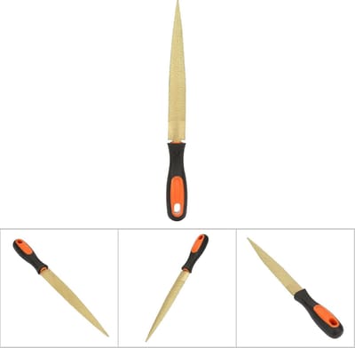 Houtbewerkingsvijl - Metaalvijl Kunststofvijl - Precisie Vijlen - Fijne Tandige Slijping - 20.3cm - Zwart Handvat