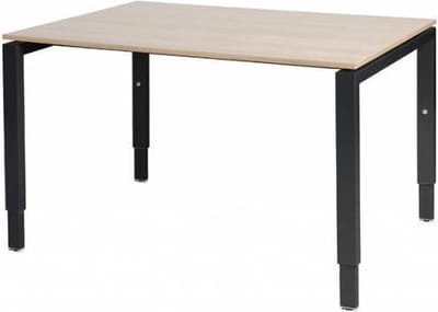 Verstelbaar Bureau - Domino 120x90 Havana Kersen - zwart frame