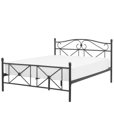 RODEZ - Tweepersoonsbed - Zwart - 140 x 200 cm - Metaal