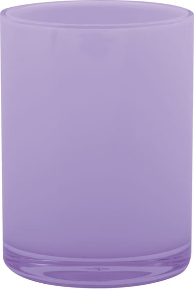 MSV Badkamer drinkbeker/tandenborstelhouder Aveiro - PS kunststof - lila paars - 7 x 9 cm