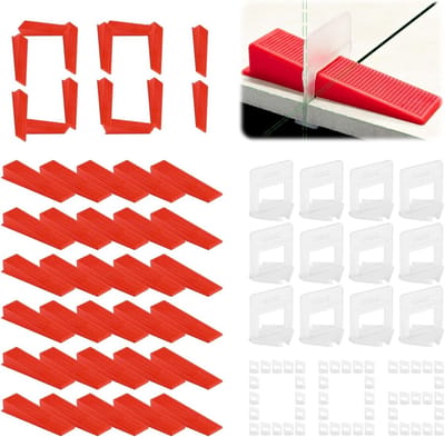 Complete Tegelnivelleersysteem met 700 Stukken, Tegelwiggen en 1 mm Basis voor Muur- en Vloertegels, Herbruikbaar en Efficiënt Niveau Hulpstuk