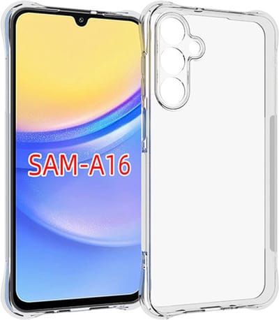 MobyDefend Hoesje - Geschikt voor Samsung Galaxy A16 - Transparante Shockproof TPU Backcover - Verstevigde Hoeken - Volledig Doorzichtig
