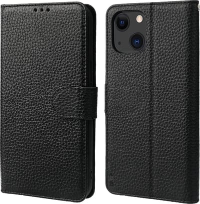 DrPhone IH2 – Telefoonhoesje – PU Leder – Antislip – Case – Geschikt Voor IPhone 13 Pro Max - Zwart