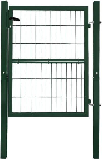 Tuinpoort Vierkante Buis - Hekdeur Tuin - Toegang Creëren - Met Slot - 120 cm Hoog - Groen