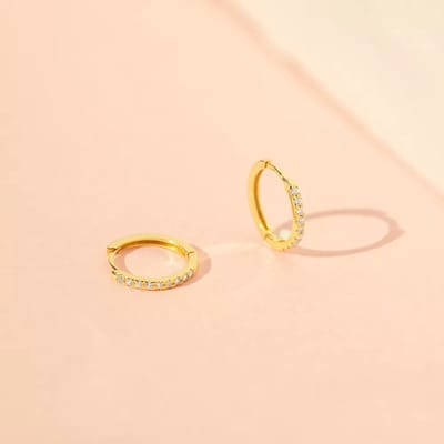 Glow Hoops Earrings Gold 14K