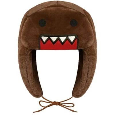 Chapeau Lei Feng Unique Design Dessin Animé Broderie Velours Corail Chaud Protection Oreilles Hiver Automne Mode Extérieur Casquette One Size marron