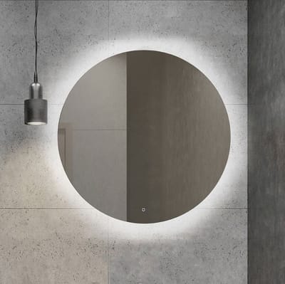Diamond Line Lana - Badkamerspiegel Rond - 60cm - Frameloos - LED Verlichting Rondom - Verwarming