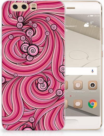 Huawei P10 Plus Hoesje maken Swirl Pink