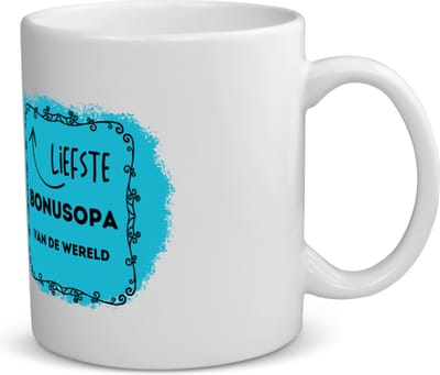 Akyol - liefste bonusopa van de wereld koffiemok - theemok - Opa - de liefste bonusopa - verjaardag - cadeautje voor opa - opa artikelen - kado - geschenk - 350 ML inhoud
