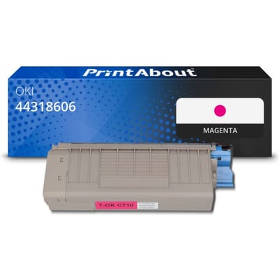PrintAbout huismerk Toner 44318606 Magenta Geschikt voor OKI