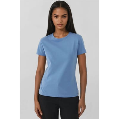 Reguliere Pasvorm Crew Neck Katoenen T-shirt