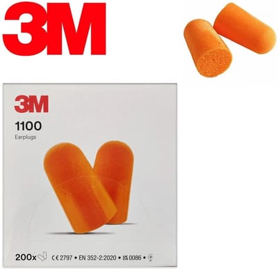 3M 1100 oordoppen - 200 stuks - 37dB - Geluidstoppers - bouw - slapen - geluidsomgeving - HaVre Holland