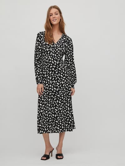 VILA - VIPAYA L/S MIDI DRESS/SU - NOOS - Dames - Maxi jurken