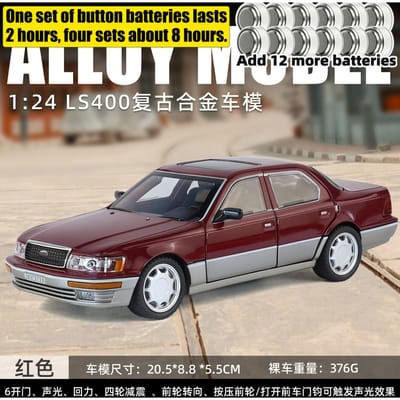1:24 Lexus Ls400 Ucf10 Luxe Auto Legering Metaal Diecast Model Auto Huisdecoratie & Computer Desktop Ornamenten Vakantie Cadeau Speelgoed