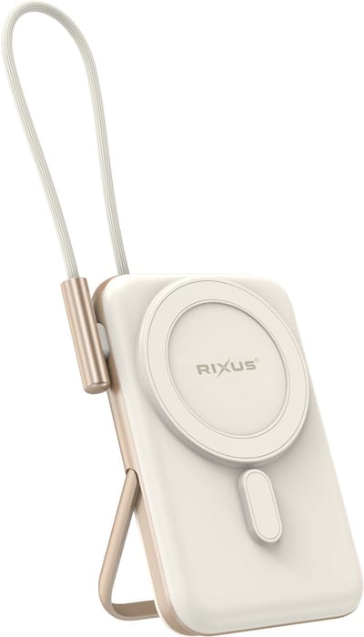 Rixus RXPB29 Magnetic Powerbank 10000mAh With USB-C Cable Build-in Rose Gold