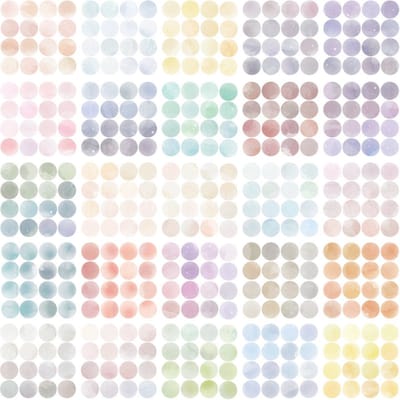 Bullet Journal Stickers – 400 stickers (25 Vellen) – Dot Stickers – Aquarel – Planner, Scrapbook & Bujo – Sinterklaas & Kerstcadeau – Schoencadeau – Cadeaus onder €10