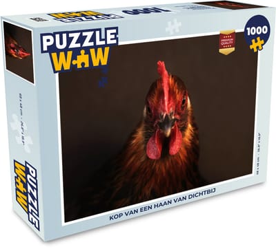 Puzzel Kop van een haan van dichtbij - Legpuzzel - Puzzel 1000 stukjes volwassenen