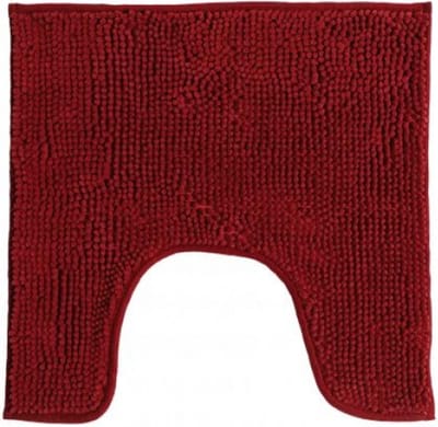 Urban Living WC/Toilet Badkamerkleedje/badmat tapijt - voor op de vloer - donkerrood - 49 x 49 cm