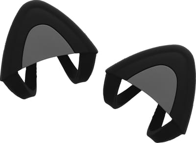 kwmobile 2x kattenoortjes voor koptelefoon - Kattenoren geschikt voor Overear Headphone van 2,5-3,8 cm breed - Van silicone - In zwart / grijs