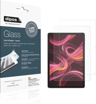 dipos – 2x Matte Pantserfolie geschikt voor Acer Iconia Duo D12 | 9H Screenprotector