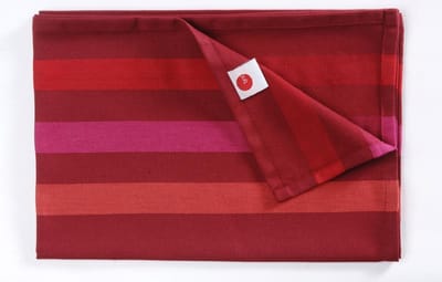TINT BANDE RAYE SATIN TAFELLOPER 50X150 CHILI