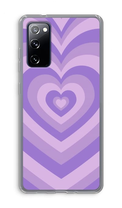 Case Company® - Hoesje geschikt voor Samsung Galaxy S20 FE / S20 FE 5G hoesje - Hart Paars - Soft Cover Telefoonhoesje - Bescherming aan alle Kanten en Schermrand