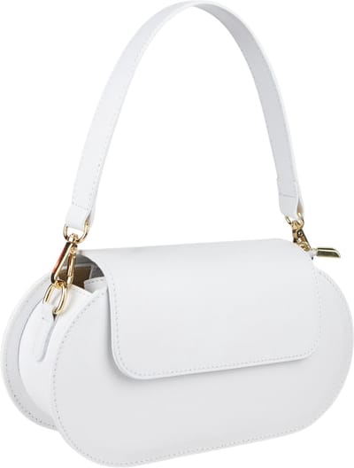 Luxe Lederen Schoudertas Dames - Wit - Handgemaakt in Italië - Elegante Handtas