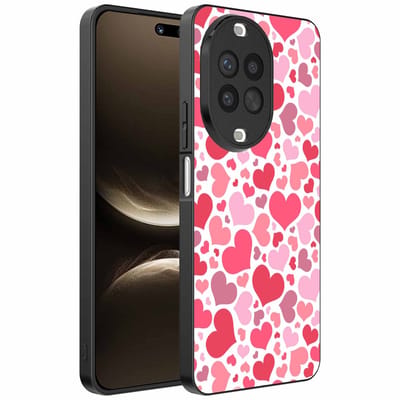 Geschikt voor Huawei Nova 14 Ultra Telefoonhoesje met Hartjes Print - Hearts Design TPU Backcover Case - Kinder Hoesje met Hartjes Design - Smartphonica geschikt voor Huawei Nova 14 Ultra