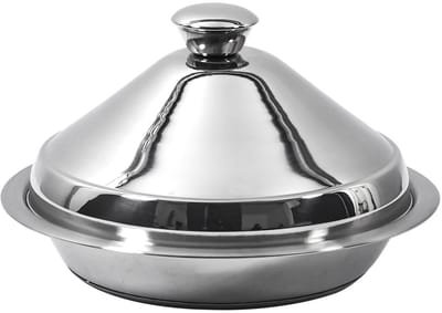 Cook Concept Tajine RVS - Marrakesh - zilver - D24 x H16 cm - Oosterse stoofpan/kookpot