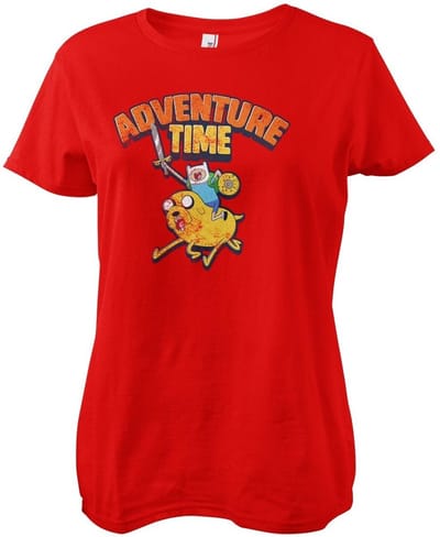 Adventure Time Washed Girly Tee dames-T-shirt rood
