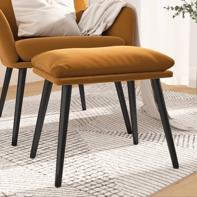vidaXL Voetenbank 45x29,5x35 cm fluweel bruin