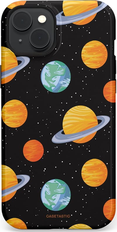 Casetastic Hoesje Geschikt voor Apple iPhone 15 Plus Magsafe - Stijlvolle Beschermende Duo-layer Case - Universum reis