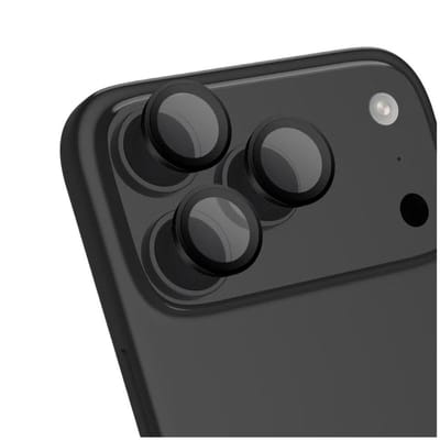 Rosso Camera Frame Protector Geschikt voor iPhone 17 Pro / 17 Pro Max - Case Friendly - 9H Tempered Glass voor Cameralens - Gemakkelijke Installatie met Tray - Grijs