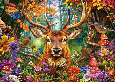 Puzzel 1000 Stukjes - Legpuzzel Volwassenen - Ontspanning en Plezier - Niet-Verblindende Poster - 70x50 cm - Kleurrijk Sprookjesbos