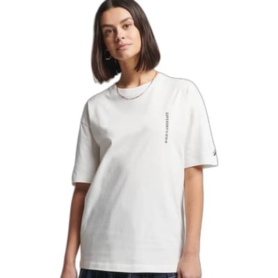 Superdry Dames tshirt Core Logo Linear T-shirt met losse pasvorm