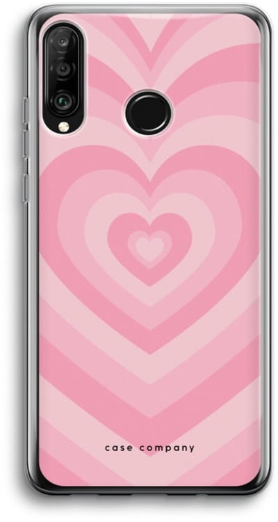 Case Company® - Hoesje geschikt voor Huawei P30 Lite hoesje - Hart Roos - Soft Cover Telefoonhoesje - Bescherming aan alle Kanten en Schermrand