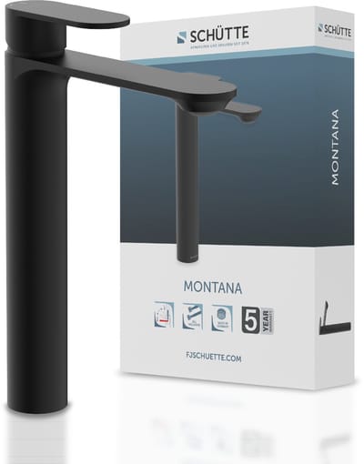 SCHÜTTE MONTANA Wastafelkraan - Mengkraan - Mat Zwart - Voor opzetwastafel