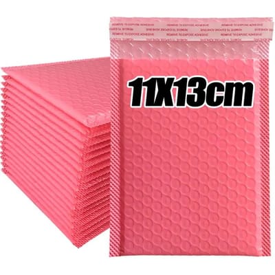 1/100 Stuks Roze Poly Bubbel Enveloppen Gevoerde Enveloppen Zelfklevend Gevoerde Enveloppen Cadeauzakjes Zwarte Verpakking Enveloppezakken Voor Boek 1pcs