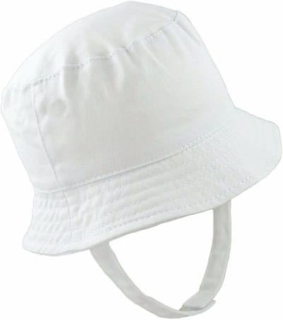Baby Zonnehoed - Kinder Zomerhoed - Bescherming Tegen Zon - Met Kinband - 3-6 Maanden - Unisex