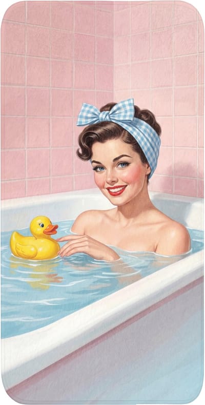 WC mat 60x120 cm - Antislip - Badkamer - Eend - Blauw - Toiletmat - Vloermat - Douchemat - Toilet tapijt - Toiletmatten